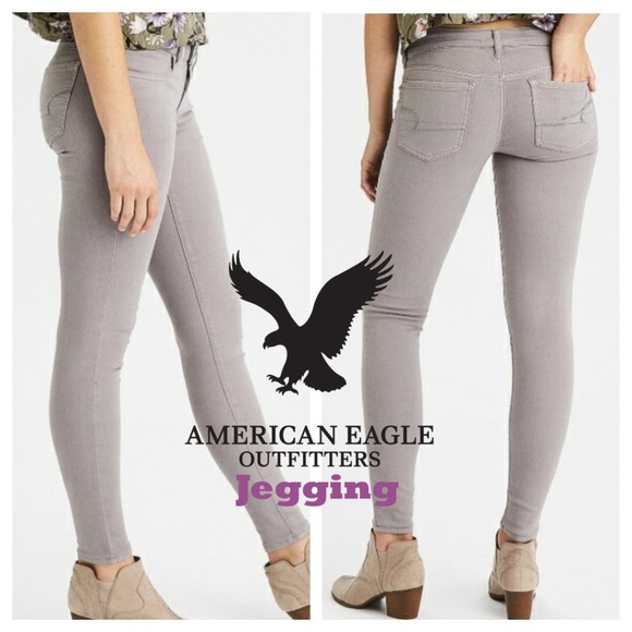 American Eagle Outfitters Denim - AEO Light Grey Jeggings Stretch Skinny Jeans